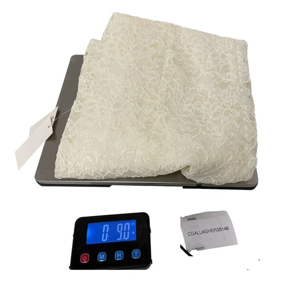 Tahari Womens Dress 8P Petite White Arthur Levine Luxe Floral Lace Cocktail NWT - Picture 8 of 8